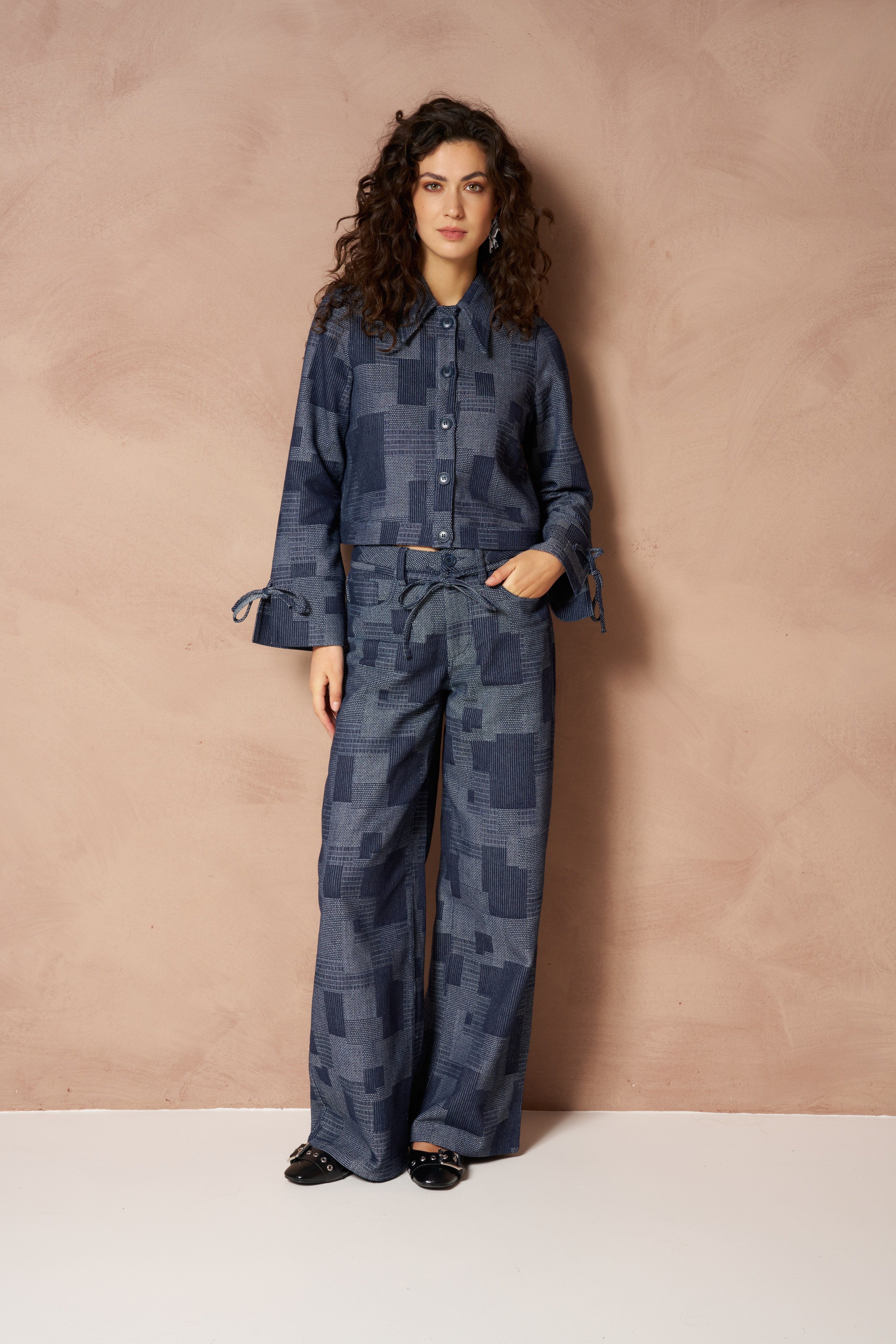 Ilja - Patchwork Straight Mid Blue | Jo&Co Club