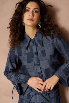 Ilja - Patchwork Straight Mid Blue | Jo&Co Club