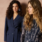 Ivy - Double Breasted Belted Dark Blue | Jo&Co Club