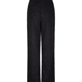 productfoto van de dora pants van lofty manner in zwart met glitters.