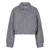 productfoto van het julia jacket van lofty manner in grijs