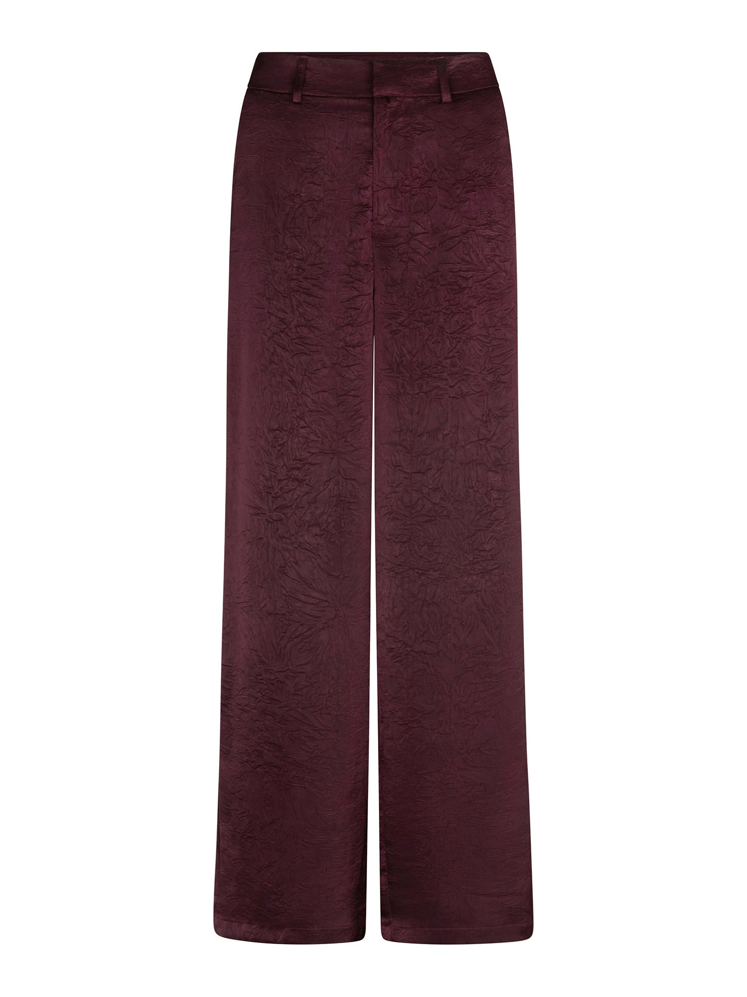 Vrijstaande productfoto van een broek in pruim op een witte achtergrond | Ydence Cecilia | Jo&Co Club