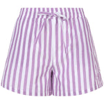 Vooraanzicht van de Mima short met strikceintuur, onderdeel van een co-ord set.