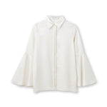 Productfoto blouse met wijde mouwen Accentil Aylae in warm ivory | Jo&Co Club