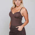 Accentil Bra Sculpt top deep cocoa | Jo&Co Club
