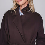 Accentil Ciela coat in deep cocoa | Jo&Co Club