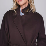 Accentil Ciela coat in deep cocoa | Jo&Co Club