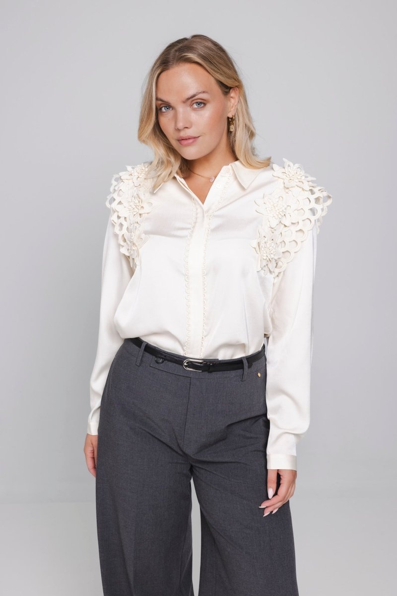 Accentil Elisse blouse winter white | Jo&Co Club