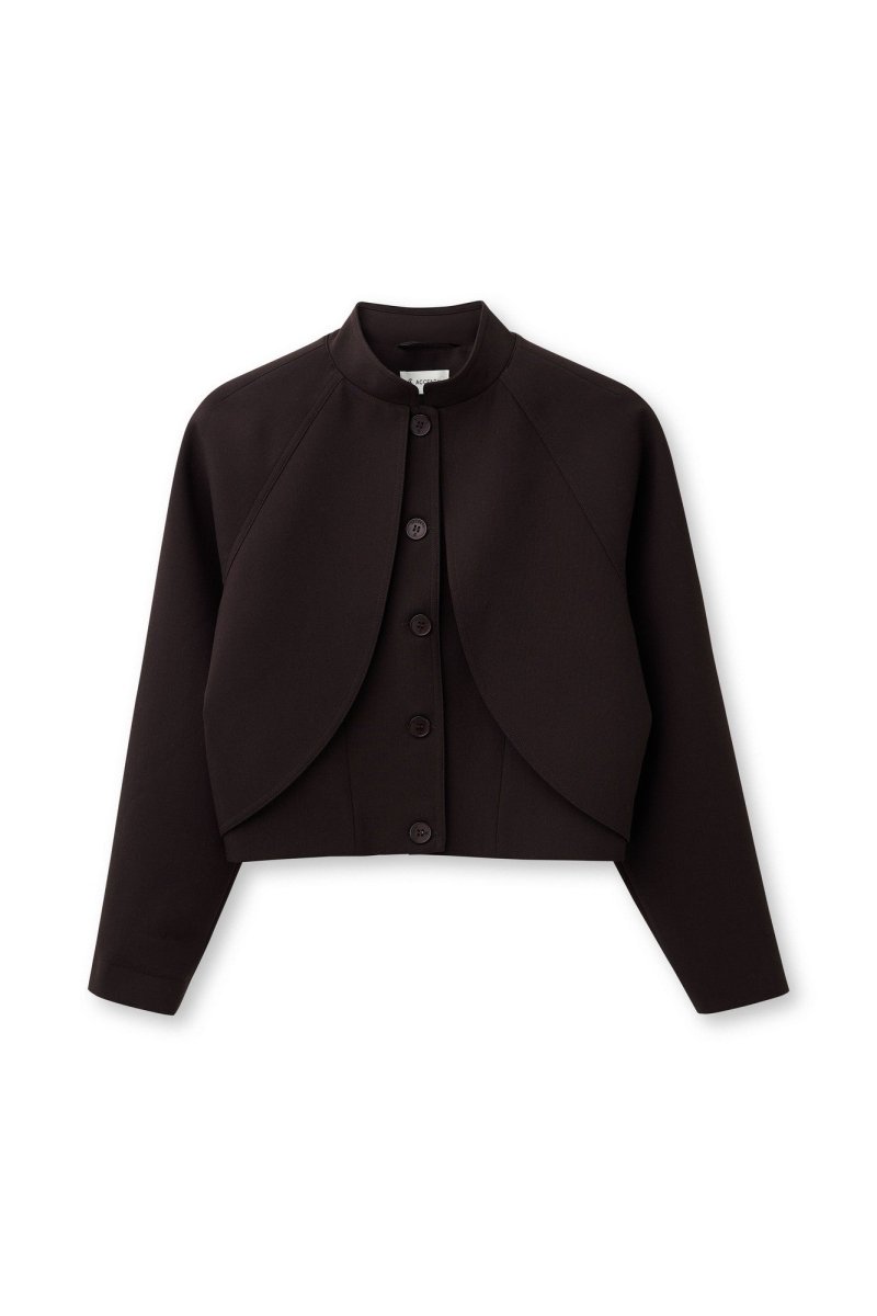 Productfoto kort jasje Accentil Daphne in dark roast | Jo&Co Club