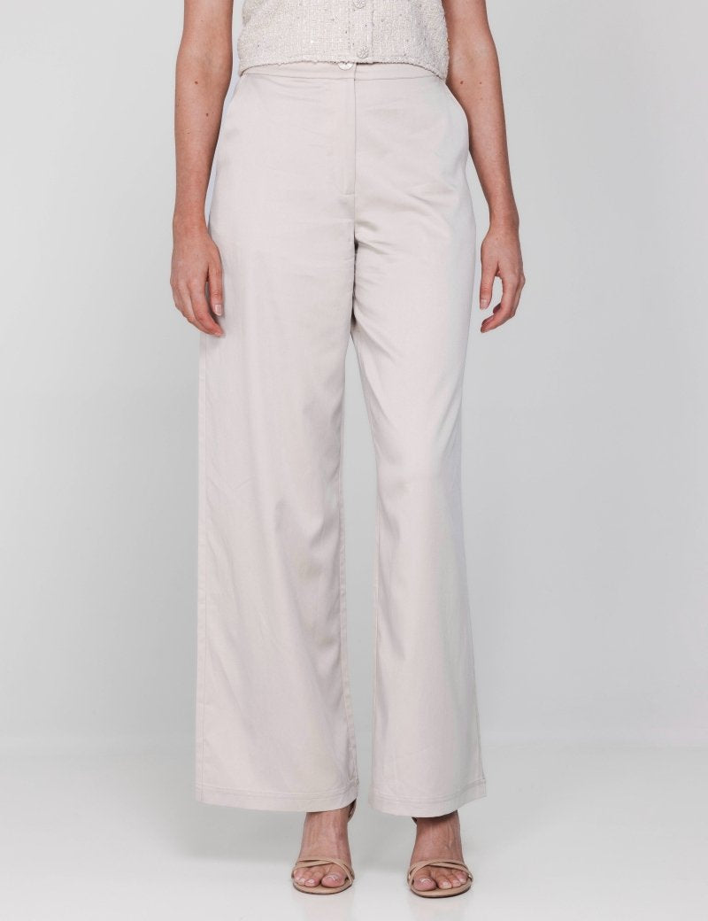 Accentil Lot pants | Dolce beige – Broeken van Accentil, kleur 34/XS, maat | Jo&Co Club