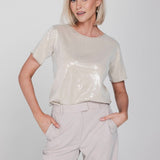 Accentil Lune T-Shirt in zand