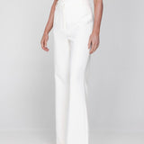 Accentil Nora pants | Off-white in Licht crèmekleurig gebroken wit, hoge taille