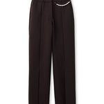 Productfoto pantalon met parelketting Accentil Avael in dark roast | Jo&Co Club