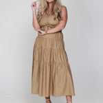 Accentil Robin dress Sand sparkle – Jurken van Accentil, kleur xs, maat | Jo&Co Club