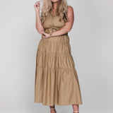 Accentil Robin dress Sand sparkle – Jurken van Accentil, kleur xs, maat | Jo&Co Club