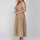 Accentil Robin dress Sand sparkle – Jurken van Accentil, kleur xs, maat | Jo&Co Club