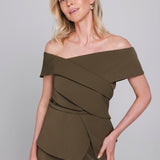 Accentil Tessa top in moss green | Jo&Co Club