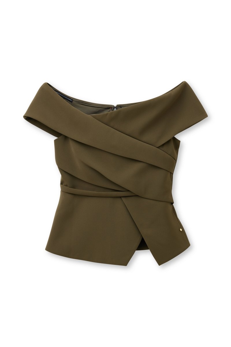 Accentil Tessa top in moss green | Jo&Co Club