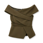 Accentil Tessa top in moss green | Jo&Co Club