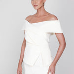 Accentil Tessa top | Off-white in Gebroken wit, getailleerd