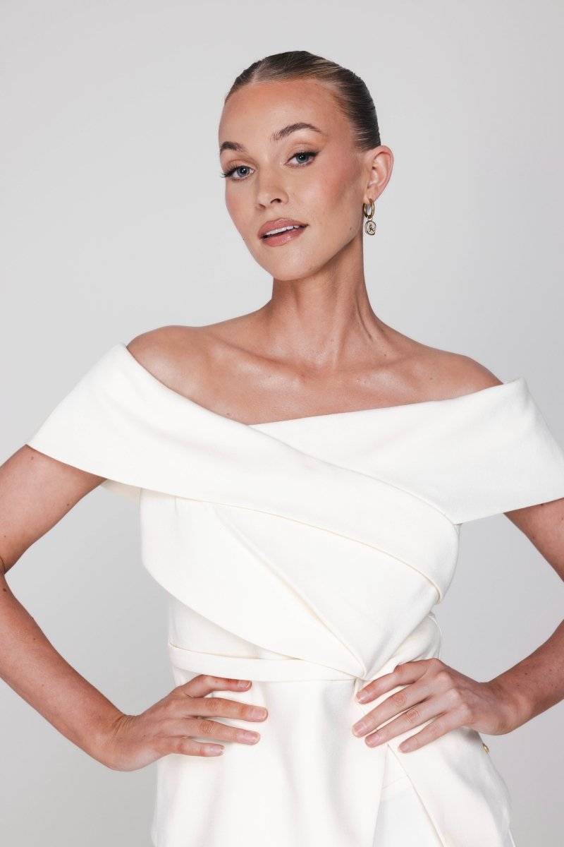 Accentil Tessa top | Off-white in Crèmekleurig, Getailleerd