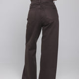 Achterkant bruine wijde jeans Accentil Minae | Jo&Co Club