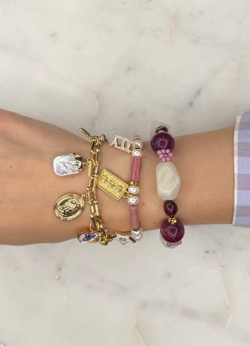Armband Velvet van FLEM the Label in paars
