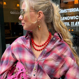 Ketting Sage van FLEM the Label in rood