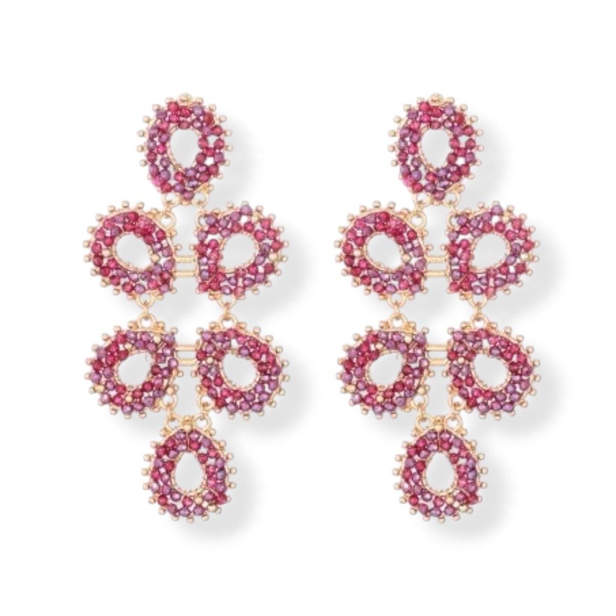 Oorbellen Joy van FLEM the Label in rood
