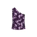 Top Fluresk Royal Plum – Asymmetrische top met bloemenprint | Jo&Co Club