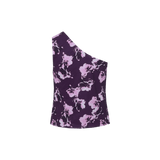 Top Fluresk Royal Plum – Asymmetrische top met bloemenprint | Jo&Co Club