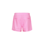 Fluresk shorts in Blush Rose – achterkant van roze mesh short met achterzakken | Jo&Co Club