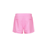 Fluresk shorts in Blush Rose – achterkant van roze mesh short met achterzakken | Jo&Co Club