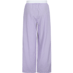 Fluresk Broek Leandra in violet – Gestreepte wide leg broek met witte elastische tailleband | Jo&Co Club