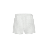 Fluresk shorts Offwhite – korte broek met getextureerde strepen | Jo&Co Club