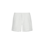 shorts Fluresk Offwhite – Getextureerde korte broek met knoopsluiting | Jo&Co Club