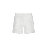 shorts Fluresk Offwhite – Getextureerde korte broek met knoopsluiting | Jo&Co Club
