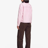 Donkerbruine suedine broek met rechte pijpen, achterkant | Fluresk Claris pants | Jo&Co Club