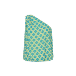 Fluresk top Citrus/Dodger Blue – one-shoulder top met geometrische bloemenprint | Jo&Co Club