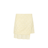 Fluresk Estrella Skort | Vanilla in Licht vanillegeel, Kort, uitlopend A-lijn silhouet