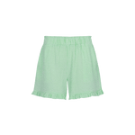 Shorts Vivid Green – lichtgroene gingham short met ruches aan de zoom | Jo&Co Club