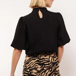 Fluresk Geneva Top Zwart – Tops van Fluresk, kleur XS, maat | JoAnnco