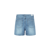 Fluresk shorts Denim Mid Blue - achterkant van de denim short met achterzakken | Jo&Co Club