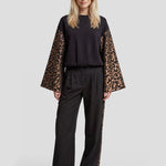Fluresk Imani pants in black/light camel | Jo&Co Club