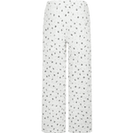 Broek pants Offwhite/Black – met strikjesprint en kanten details | Jo&Co Club