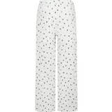 Broek pants Offwhite/Black – met strikjesprint en kanten details | Jo&Co Club
