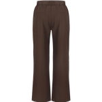 Bruine pantalon met rechte pijpen en persplooi, productfoto achterzijde | Fluresk Javi pants | Jo&Co Club