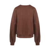Fluresk Keilani sweater bruin met witte schouders