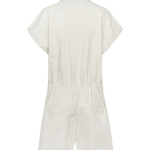 Playsuit playsuit Sand – achterkant met kraag, korte mouwen en elastische taille | Jo&Co Club
