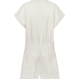 Playsuit playsuit Sand – achterkant met kraag, korte mouwen en elastische taille | Jo&Co Club